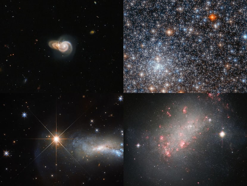 Glittering Gathering Of Stars, Overlapping Spiral Galaxies — Latest Hubble Space Telescope Images