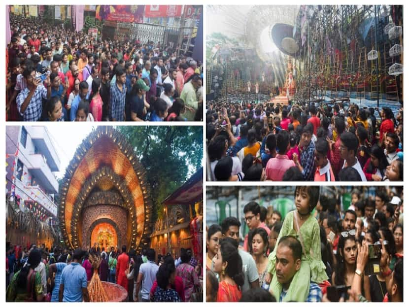 Lakhs Throng Durga Puja Pandals Across Bengal On 'Maha Nabami'