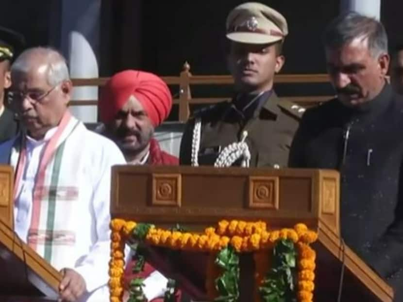 Himachal CM Oath Taking Ceremony Congress Sukhvinder Singh Sukhu Sworn-In Cabinet List Mukesh Agnihotri Pratibha Singh