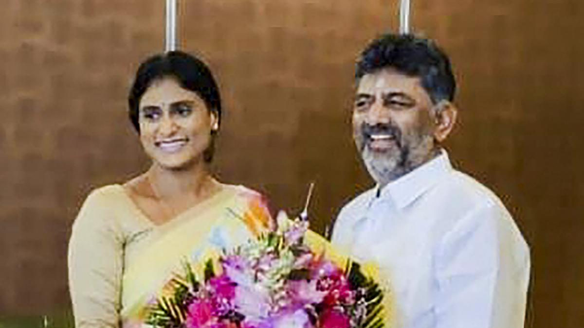 వైఎస్ఆర్ తెలంగాణ పార్టీ-కాంగ్రెస్ పొత్తుపై చర్చల మధ్య వైఎస్ షర్మిల కర్ణాటకలో డీకే శివకుమార్‌ను కలిశారు